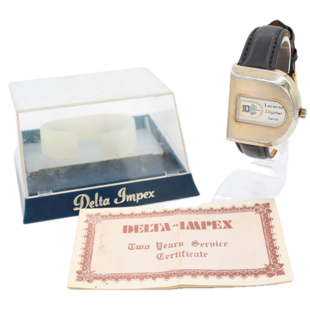 Vintage Lucerne Digital Men's Mechanical Wristwatch Swiss