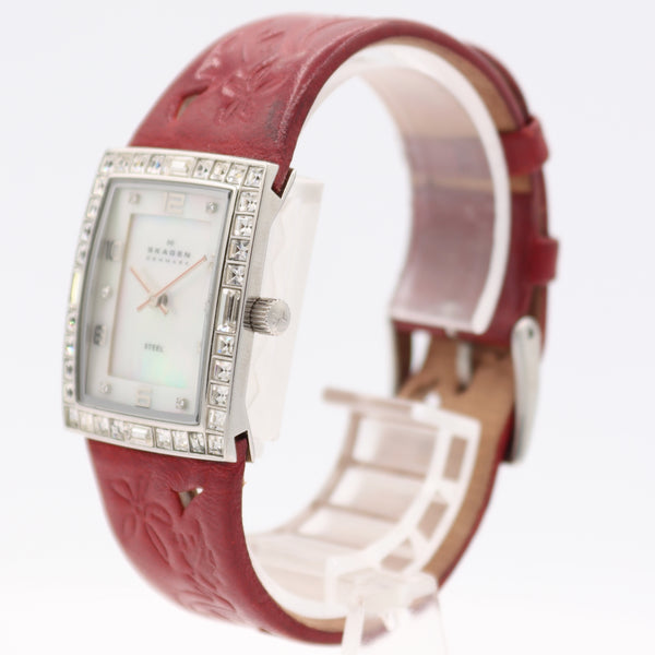 25mm Skagen N527SSLR Denmark Men's Quartz Wristwatch Japan Stainless Steel