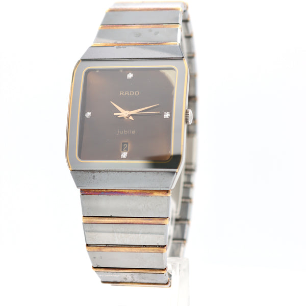 Vintage Rado 129.0266.3 Jubilé Anatom Men's Quartz Wristwatch Steel & Gold