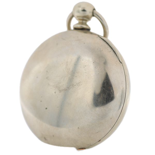 Antique 18 Size Elgin Key Wind Pocket Watch Grade 7 Nickel Silver USA Running