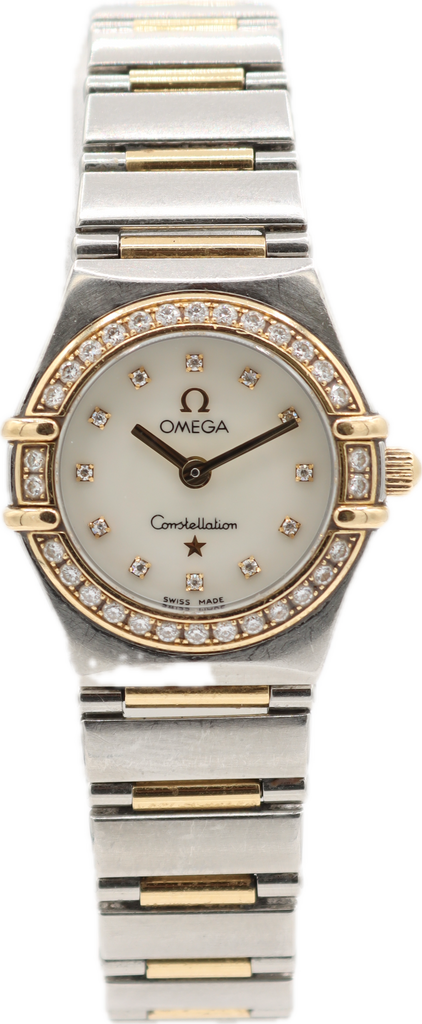 Vintage Omega 895.1243 Constellation Ladies Wristwatch Steel & 18k Gold Diamond