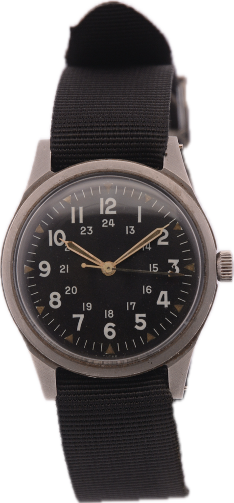 Vintage 34mm 1964 Benrus Military DA4/B0-07760 Men's Mechanical Wristwatch Steel
