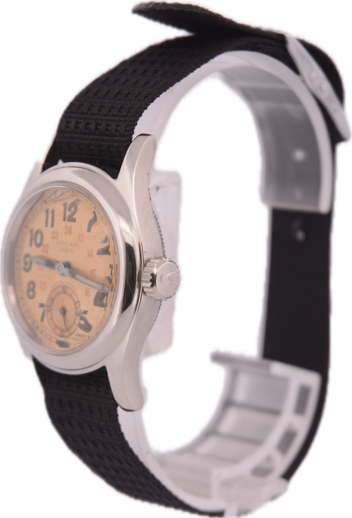 Vintage 30mm Solar Aqua 2784 (Rolex) Oyster Men's Mechanical Wristwatch Steel