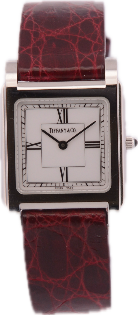 Vintage Tiffany & Co. Atlas Men's Quartz Wristwatch Steel Tank Style