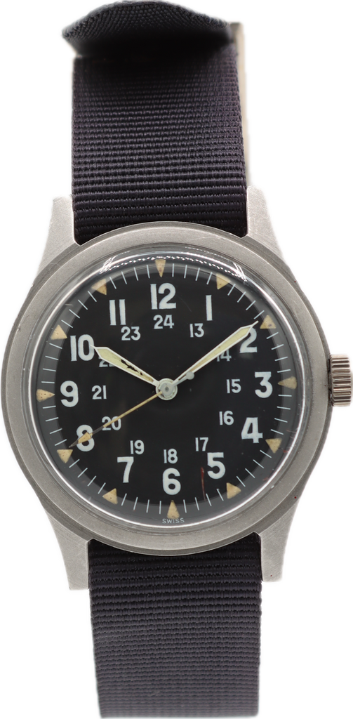 Vintage 34mm 1969 Hamilton Military Men's Mechanical Wristwatch 685 Swiss Steel