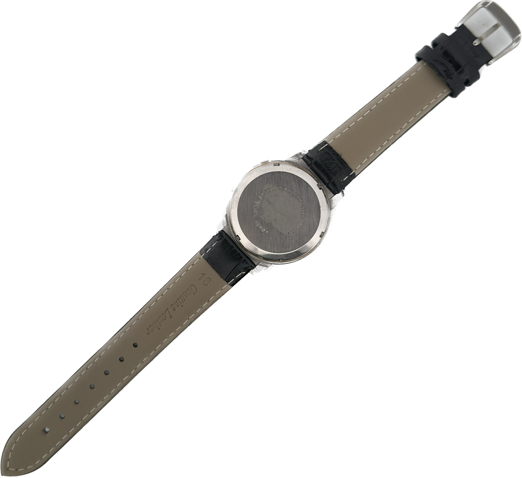 Vintage 37mm Helbros Invincible 17Jewel Men Chronograph Wristwatch