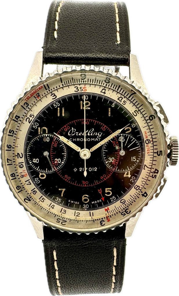 Vintage Breitling 769 Chronomat Men's Chronograph Wristwatch 178 w Black Dial