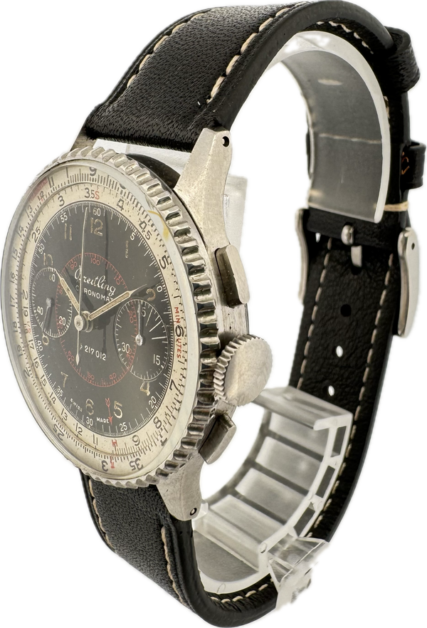 Vintage Breitling 769 Chronomat Men's Chronograph Wristwatch 178 w Black Dial
