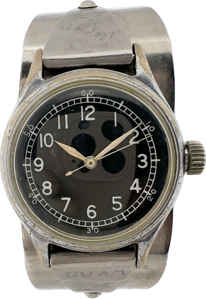 Vintage Bulova A-11 Military WW2 Men's Wristwatch 10AKCSH Guam 16th Group Art