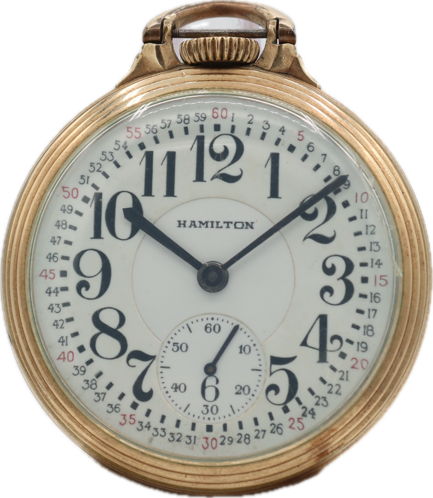 Antique 16s Hamilton Elinvar 21J Mechanical Railroad Pocket Watch