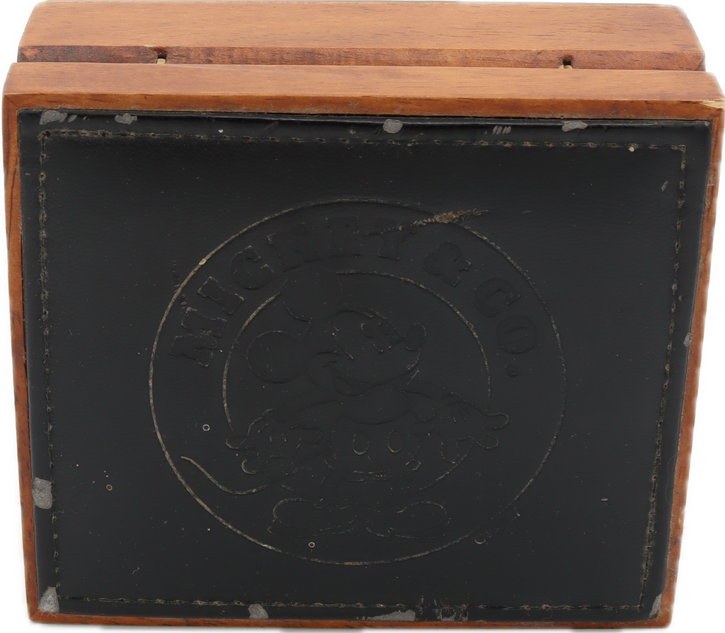 Vintage Colibri Mickey Mouse Pocket Watch UT 6498 Limited w Wood