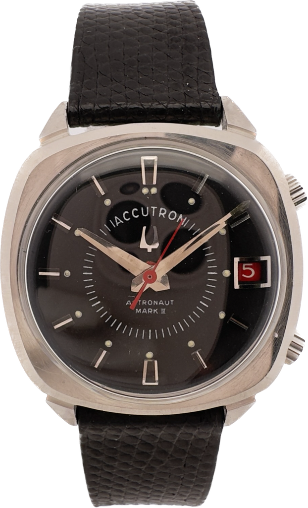 Vintage Accutron Astronaut Mark II Men Tuning Fork Wristwatch 218 Steel DualHour