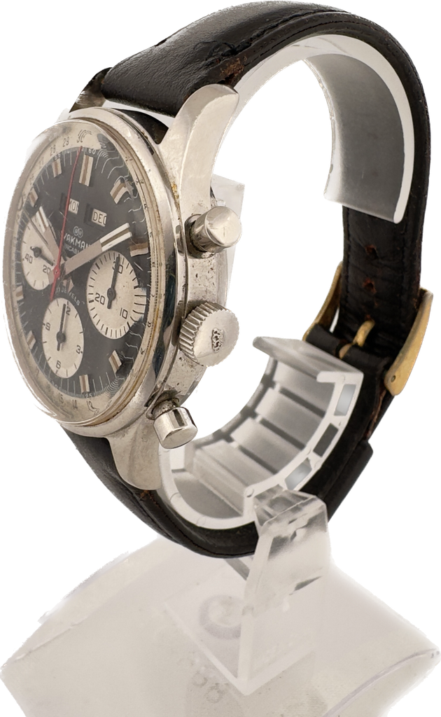 Vintage Wakmann Triple Date Panda Dial Men's Chronograph