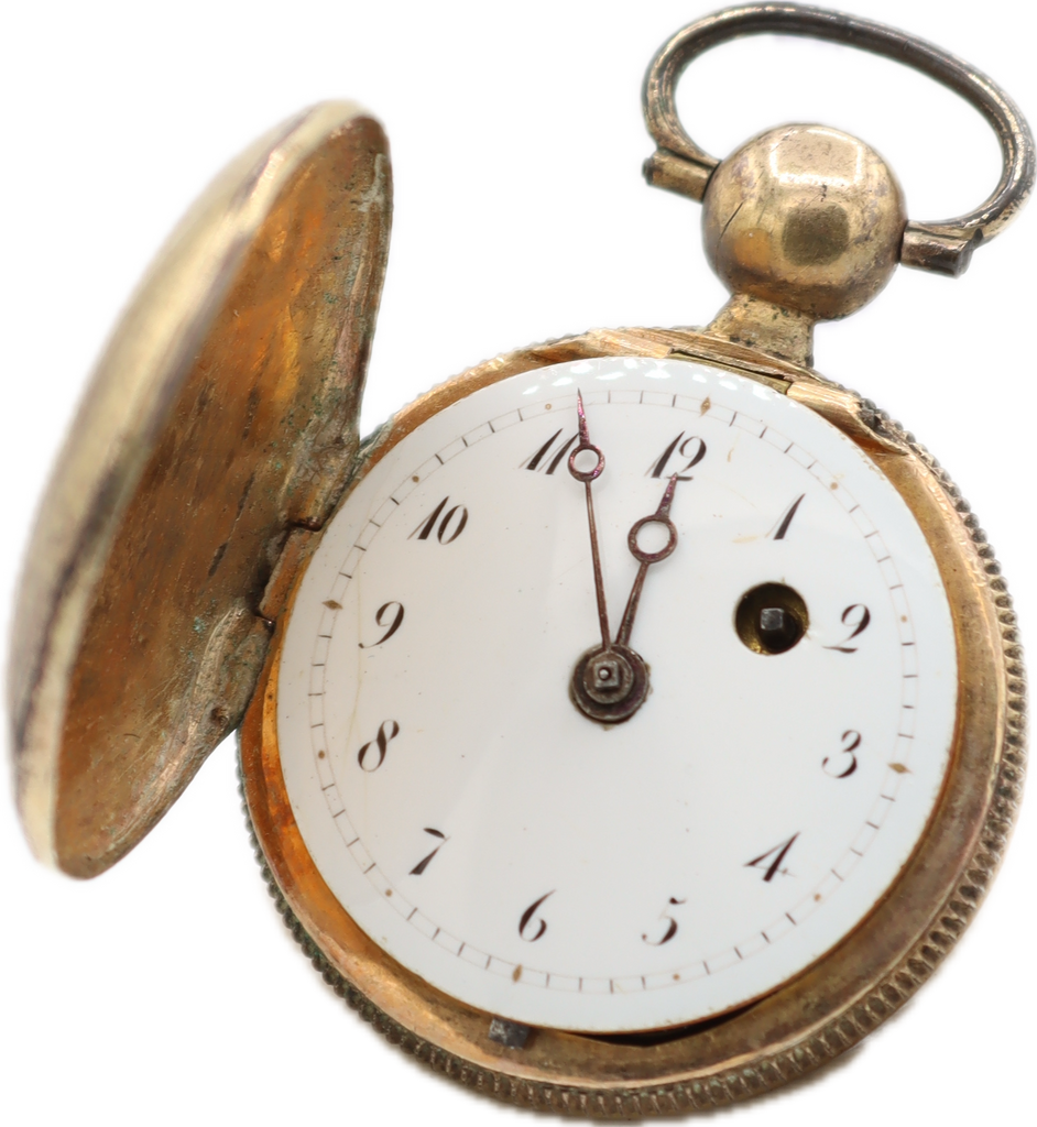 Antique Skeleton Dial Pump Repeater Key Wind Fusee Pocket Watch Sterling Swiss