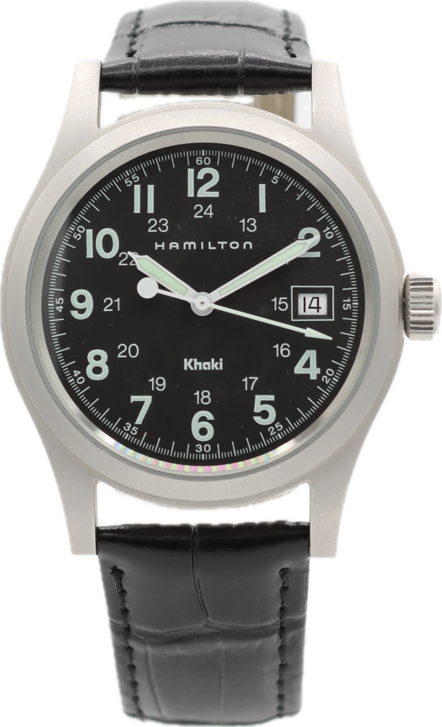 38mm Hamilton 6361 Khaki Military Style Men s Quartz Wristwatch Swiss thewatchpreserve
