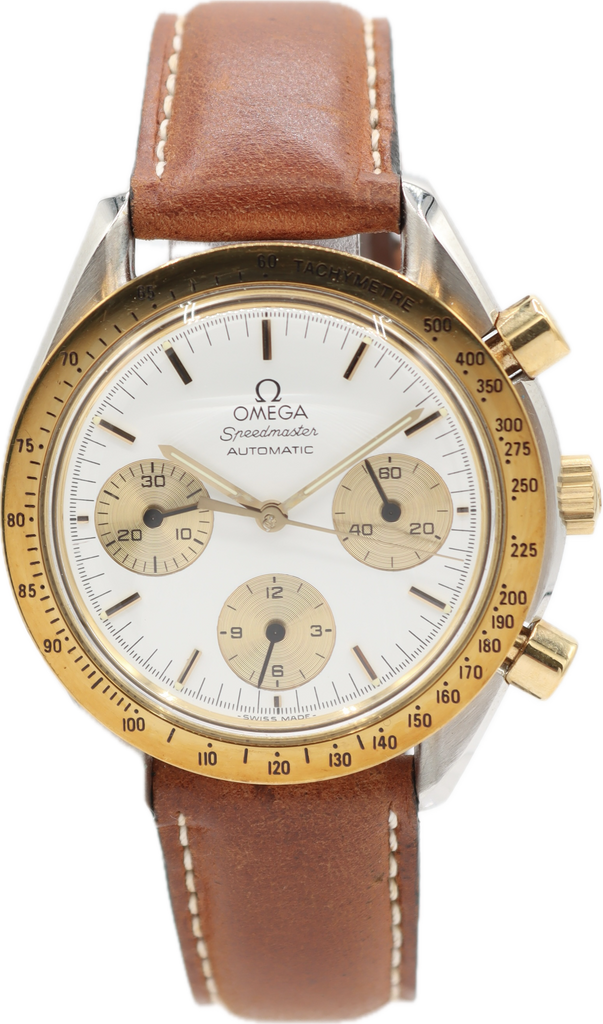 Omega 3714.20.80 Speedmaster Reduced Men's Chronograph Wristwatch Steel 18k NOS