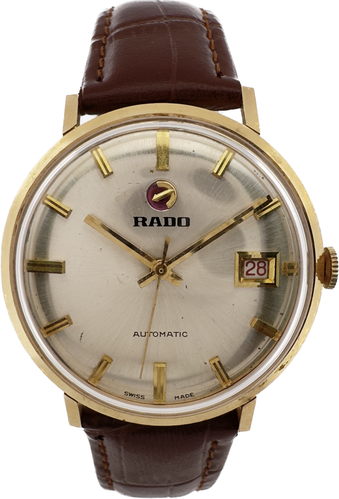 35mm Rado Original Vintage 35mm Rado 17 Jewel Men's Automatic Wristwatch Swiss 18k Gold R ...