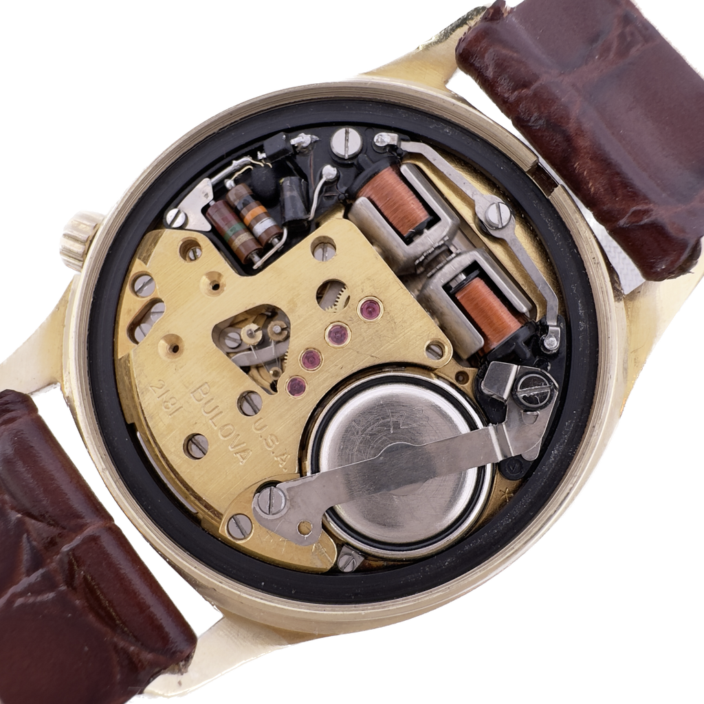 1 Tuning Fork Se Bulova Wristwatch – thewatchpreserve Men\'s 14k Gold Vintage Accutron 218
