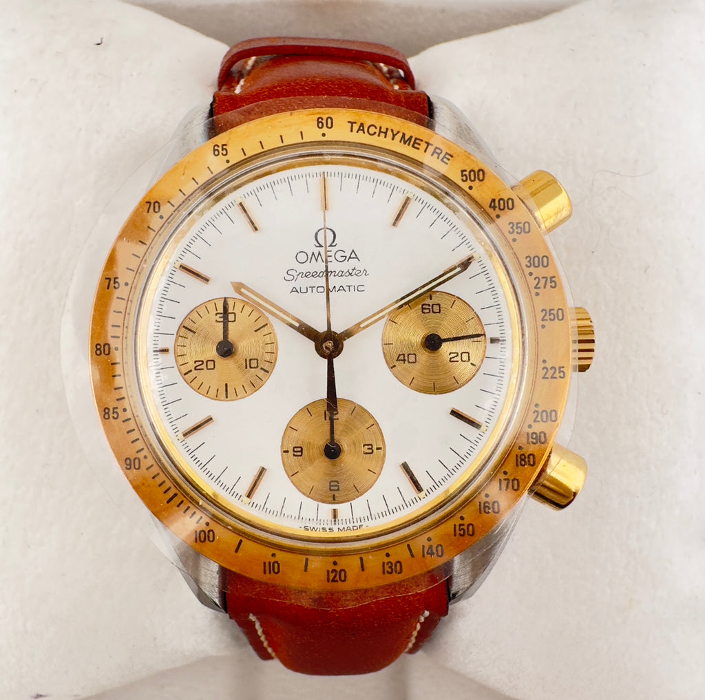 Omega 3714.20.80 Speedmaster Reduced Men's Chronograph Wristwatch Steel 18k NOS