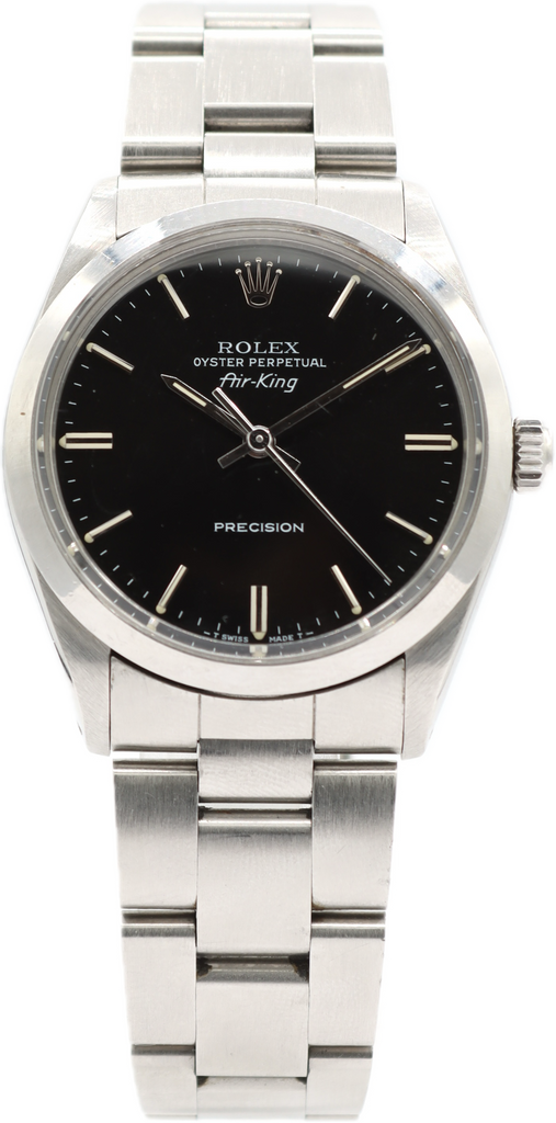 Vintage 34mm 1988 Rolex 5500 Air King Men Automatic Wristwatch 1520 Swiss Steel