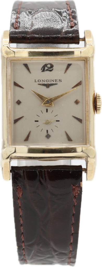 Vintage Longines Art Deco 17 Jewel Men's Mechanical Wristwatch Swiss 14k Gold