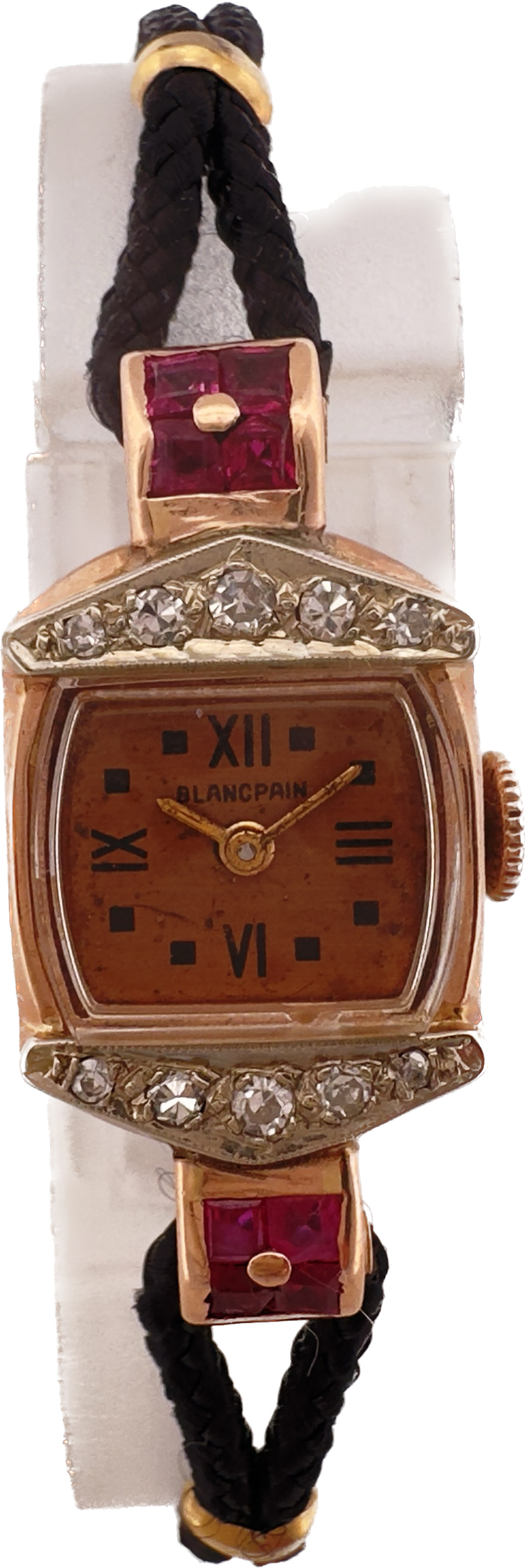 Vintage Blancpain Rayville Ladies Wristwatch Swiss 14k Rose Gold w