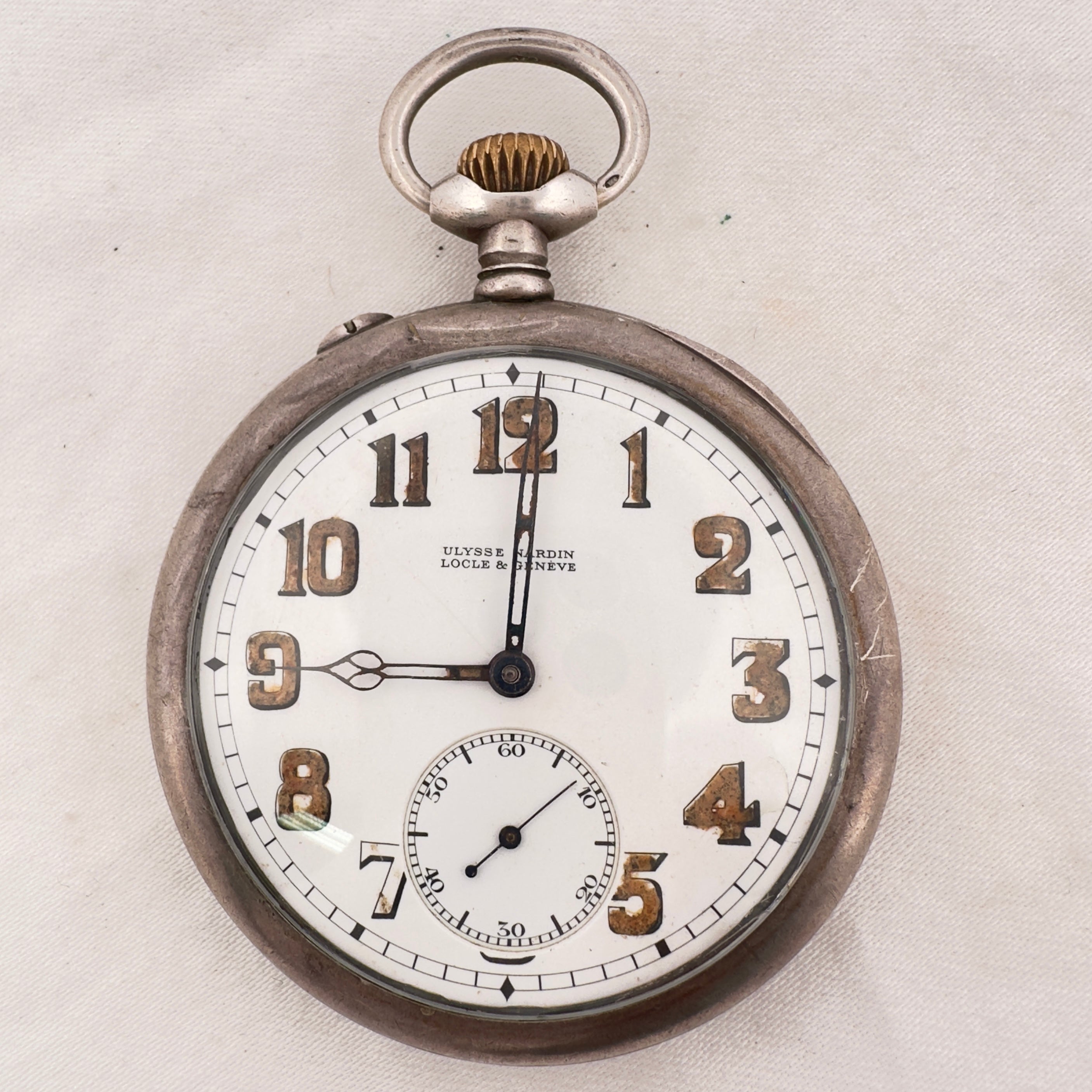 Antique Ulysse Nardin Army Corps of Engineers Pocket Watch IWC H6