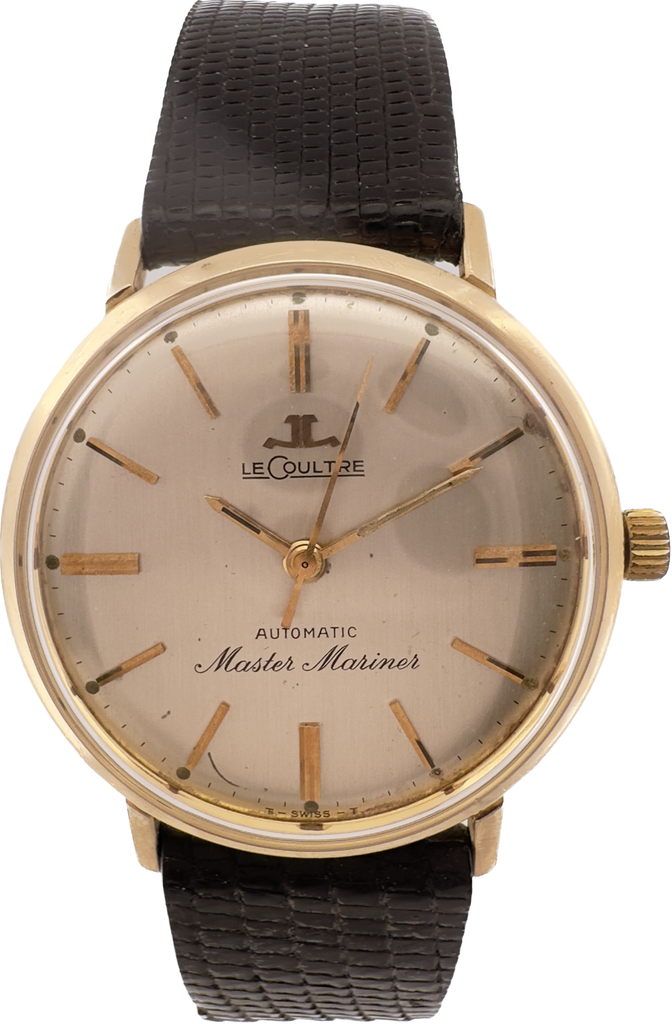 Vintage LeCoultre Master Mariner Men's Automatic Wristwatch 14k Gold Swiss