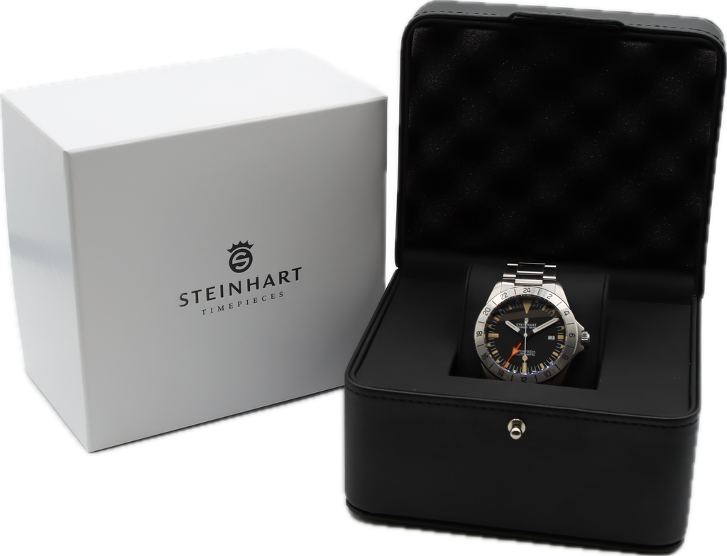 42mm Steinhart 103-0713 Ocean One GMT Men Automatic Wristwatch SW330 Swiss Steel