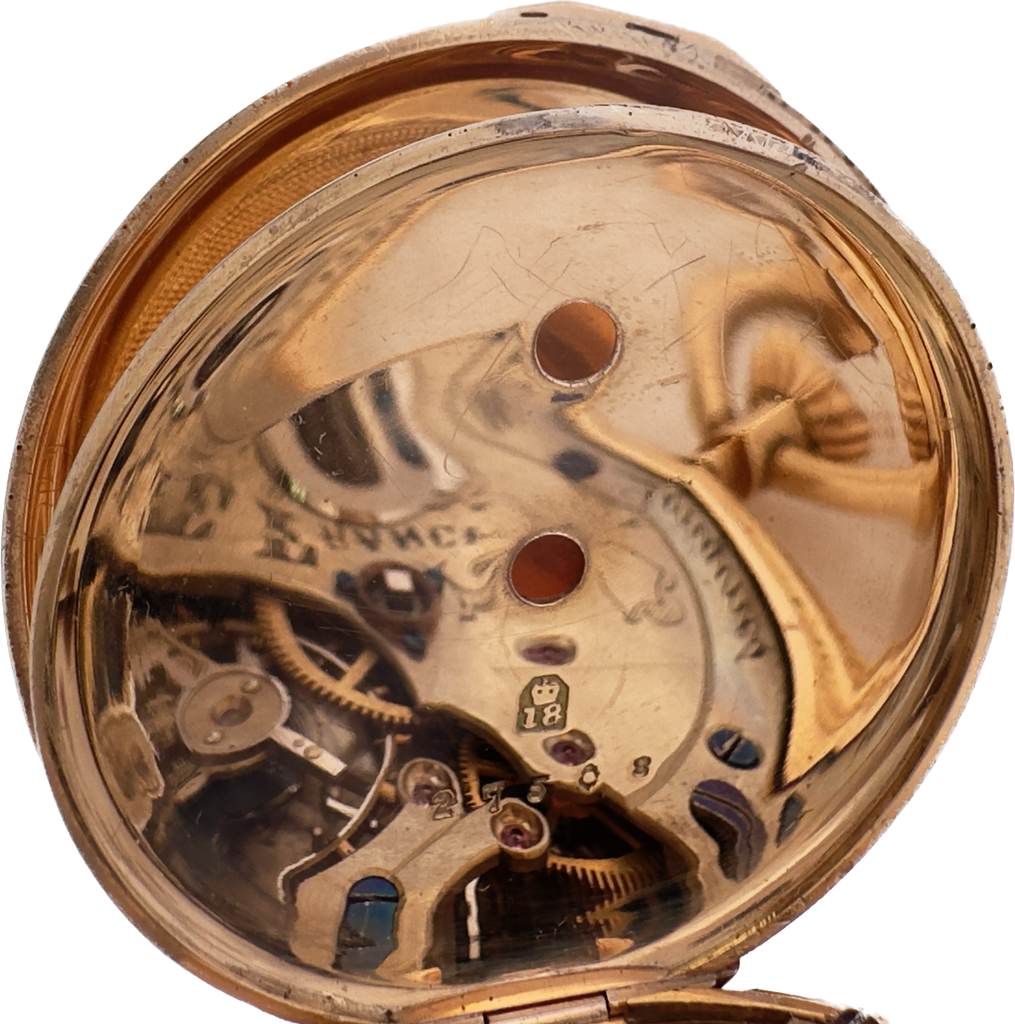 Antique 44mm Early Longines E Francillon Key Wind Hunter Pocket Watch