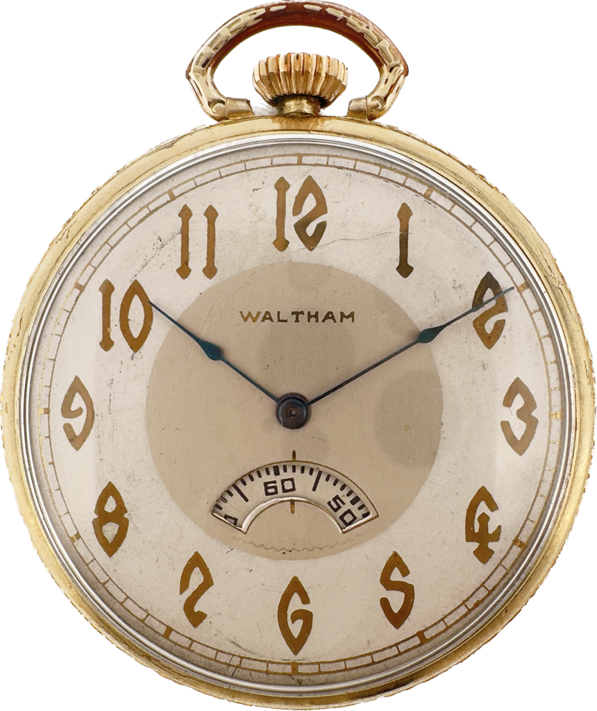 Antique 12S Waltham Secometer Pocket Watch 14k GF from New York Stock Exchange