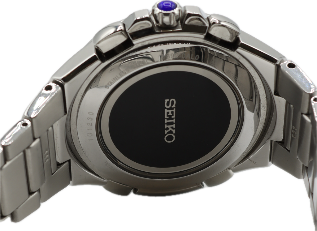 44.5mm Seiko SSG009 Coutura Men s Quartz Chronograph Wristwatch 8B92 J thewatchpreserve