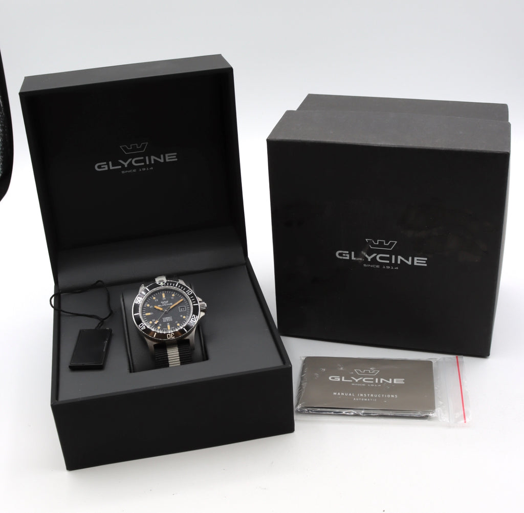 42mm Glycine GL0083 Combat Sub Men's Automatic Wristwatch GL224 Swiss Steel