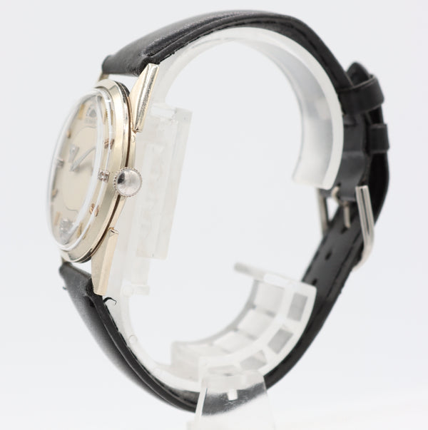 Vintage 32mm Benrus Mystery Dial Men's Mechanical Wristwatch DN21 Swiss 14k Gold