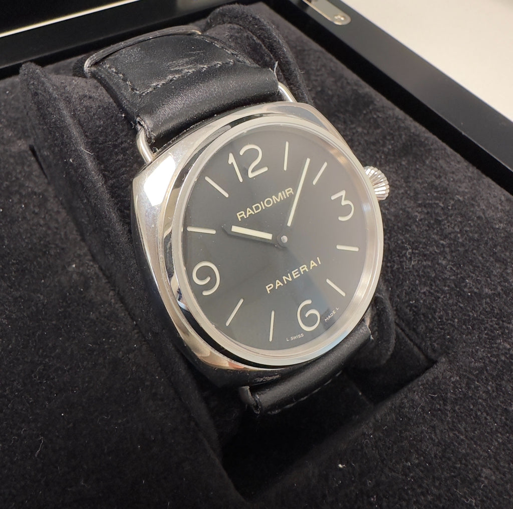 45mm Panerai Radiomir Men's Mechanical Wristwatch PAM00210 Steel w Full Set