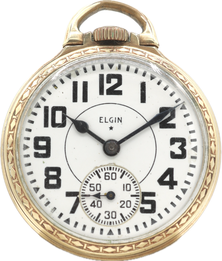 Antique 16s Elgin B.W. Raymond 21J Mechanical Railroad Pocket Watch 478 10k RGP