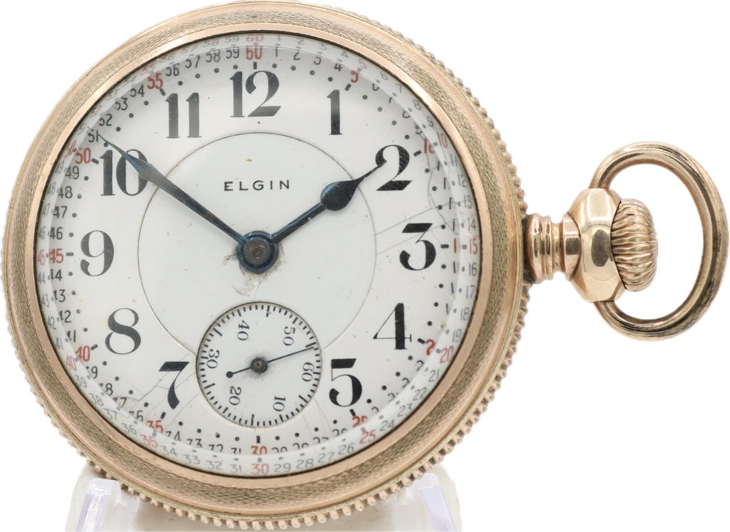 Antique 18s Elgin Veritas 21J Railroad Pocket Watch 274 Gold Filled Montgomery