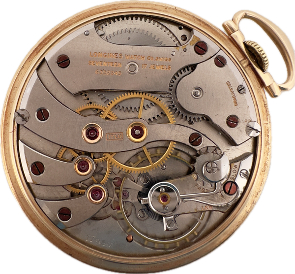 Vintage Longines Big Sub Mechanical Pocket Watch 17LU / 17.95M 14k Gold Swiss