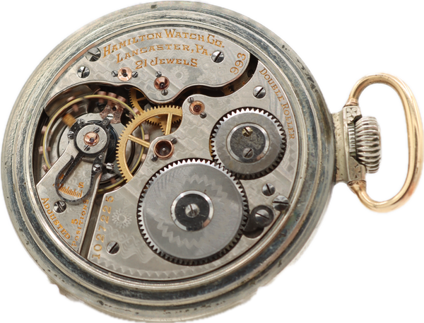 Antique 16s 1913 Hamilton 21 Jewel Mechanical Hunter Config. Pocket Watch 993
