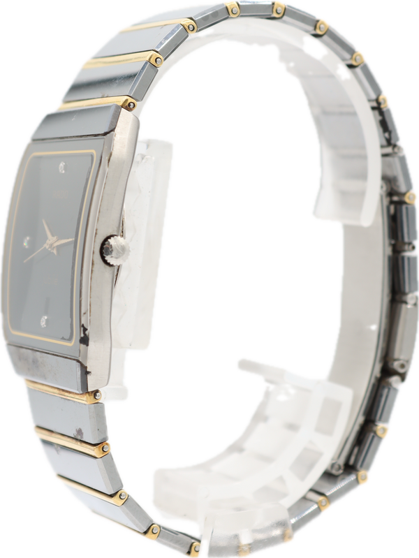 Vintage 25mm Rado 35007455 Jubile 7 Jewel Men's Quartz Wristwatch Ceramic