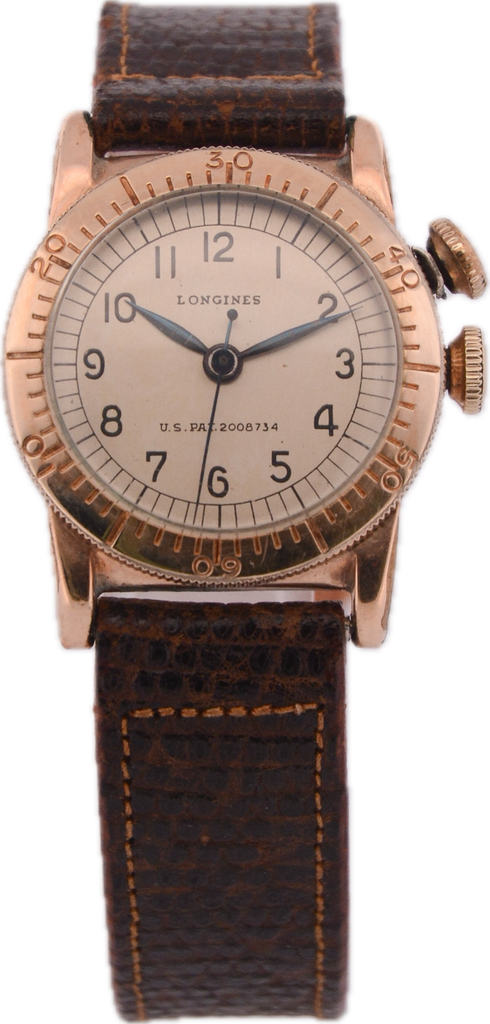 Vintage 27mm Longines Weems Men Mechanical Wristwatch 10L Swiss 10k Gold Filled