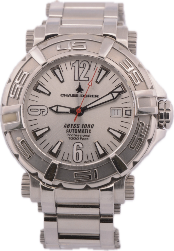 44mm Chase-Durer Abyss 1000 Professional Men's Automatic Wristwatch Swiss Steel