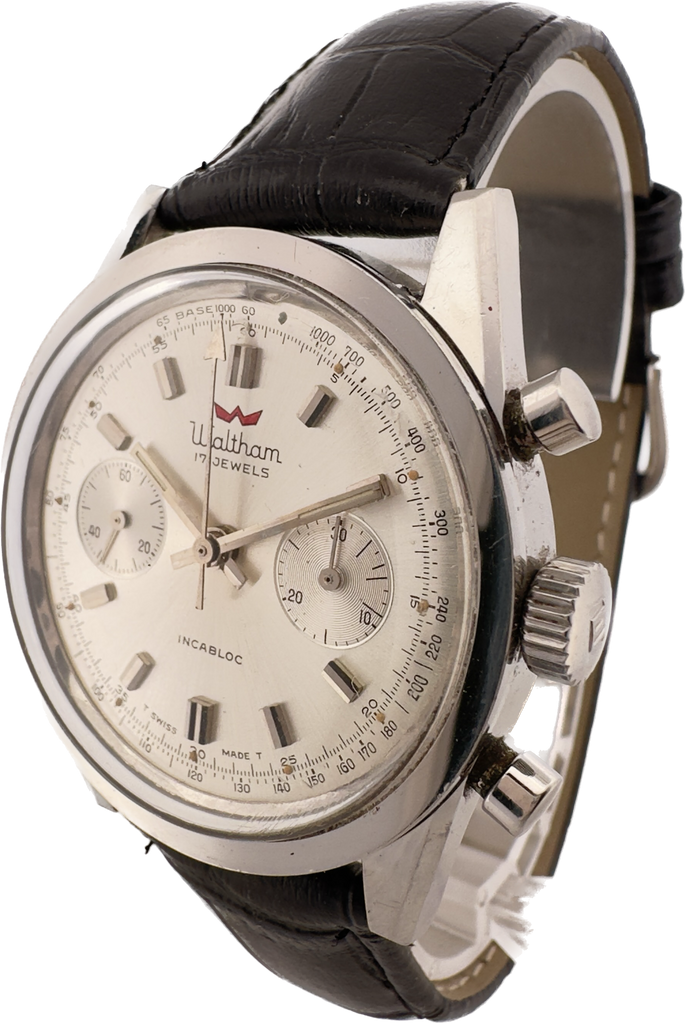 Vintage Waltham Men's Chronograph Wristwatch Landeron 248 Steel w