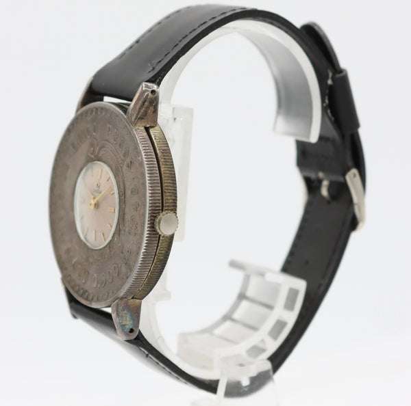 Vintage 40mm Omega Cinco Pesos Coin Watch Automatic Wristwatch Frankenstein