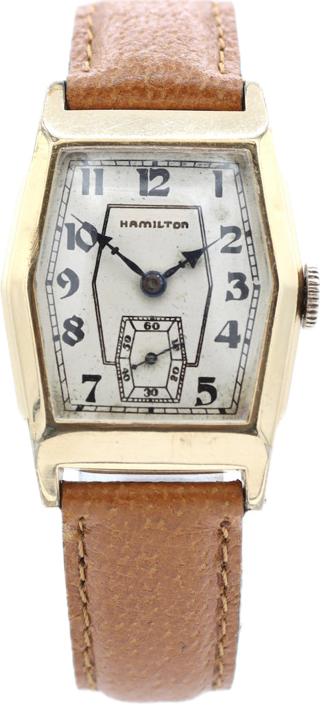 Vintage 27mm Hamilton Turner Men's Mechanical Wristwatch 987E 10k Gold Filled