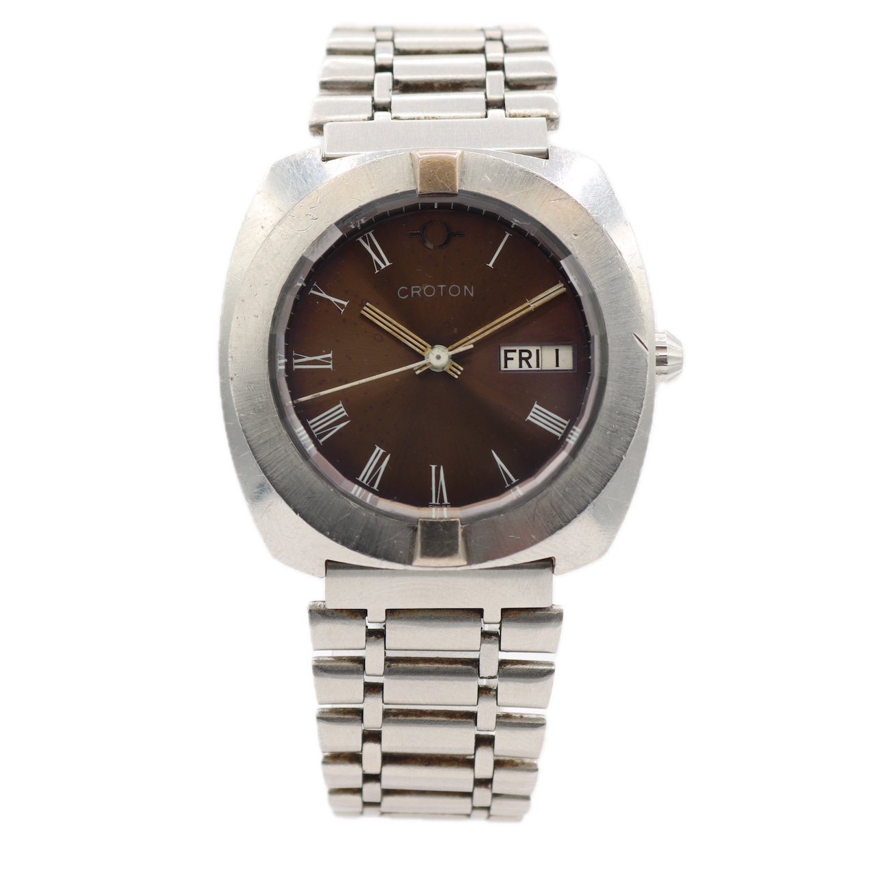 Vintage 36mm Croton Autonomic Men's Automatic Wristwatch Swiss