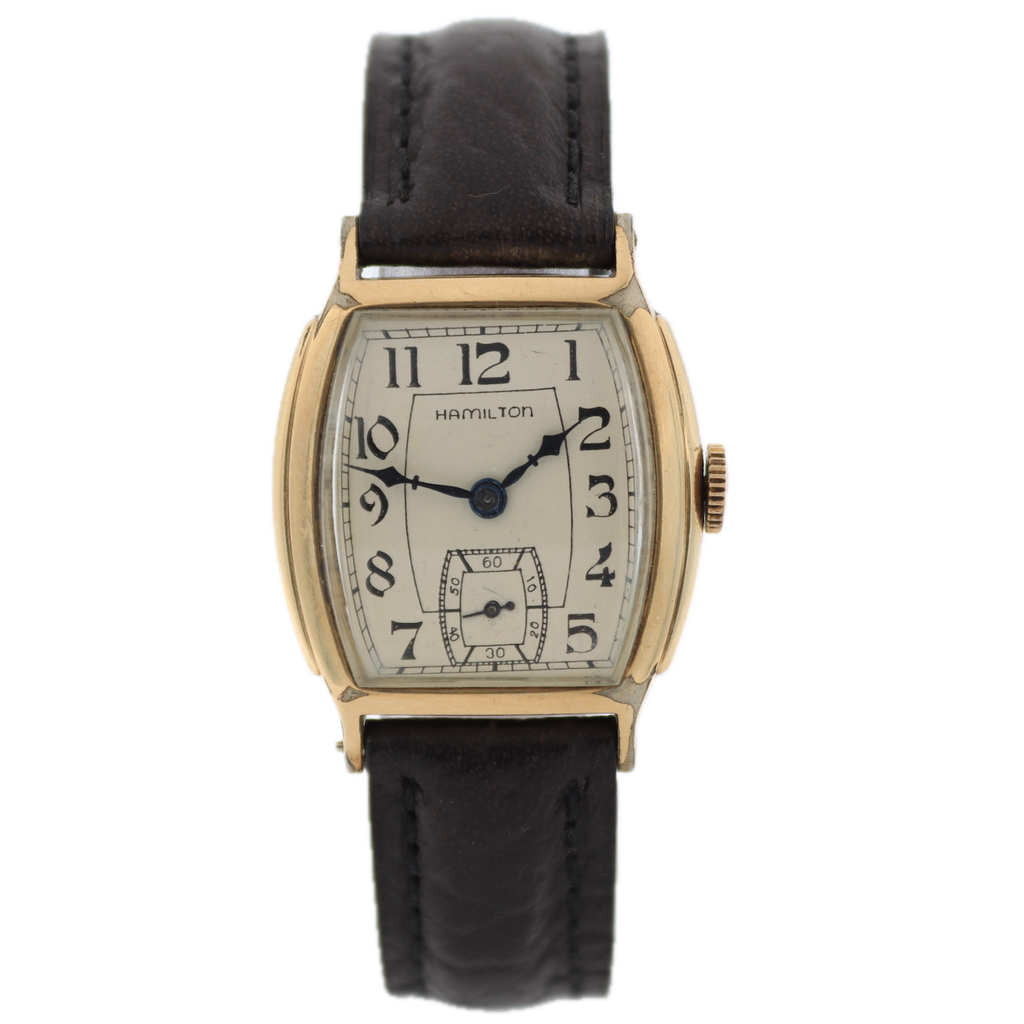 Vintage 1937 Hamilton Scott Men's Mechanical Wristwatch 987A USA 10k GF