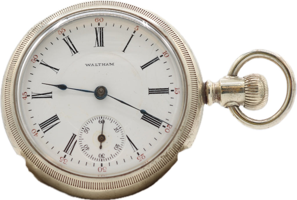 Antique 18 Size 1906 Waltham Coin Edge Mechanical Pocket Watch No. 85 Oresilver