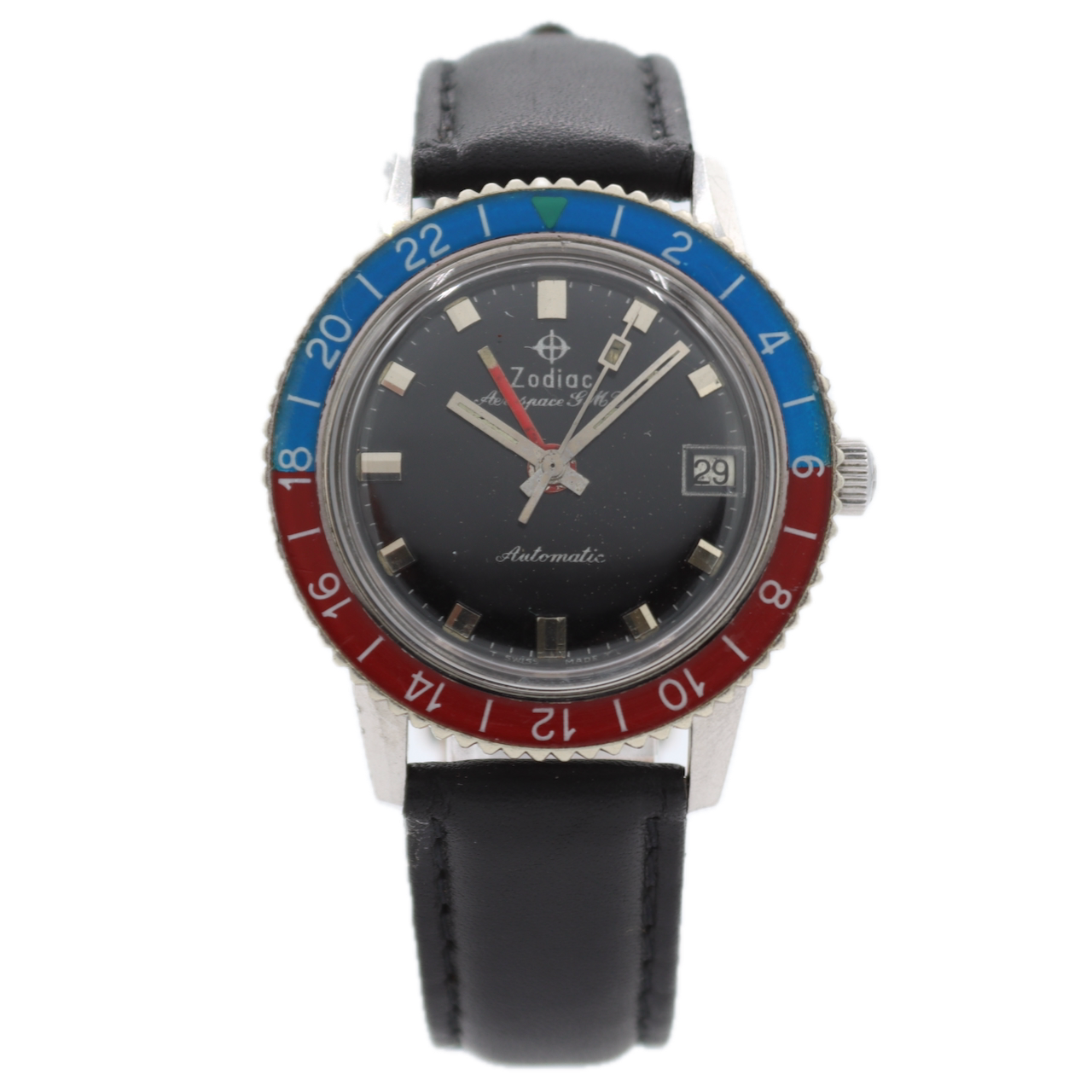 Vintage Zodiac 752.934 Aerospace GMT Men's Automatic Wristwatch Vintage Zodiac 752.934 Aerospace GMT Men's Automatic Wristwatch