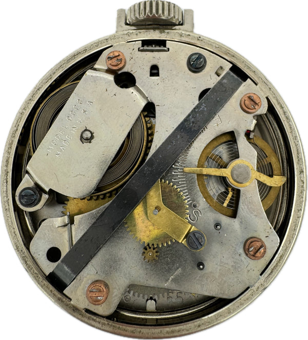 Vintage Westclox Dollar Pocket Ben Mechanical Pocket Watch Chrome Plated Runs
